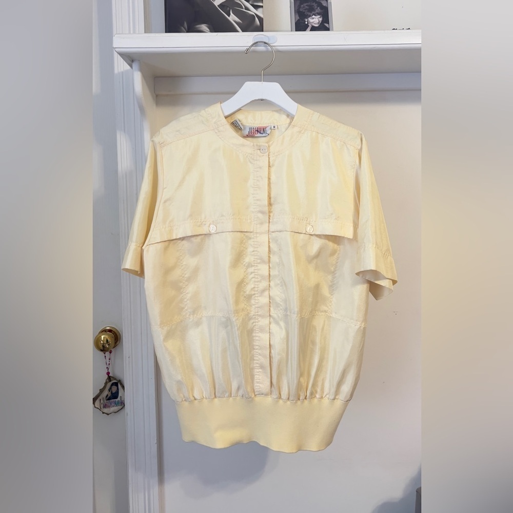 FINAL PRICE Vintage Josephine Butter Yellow Utility Blouse